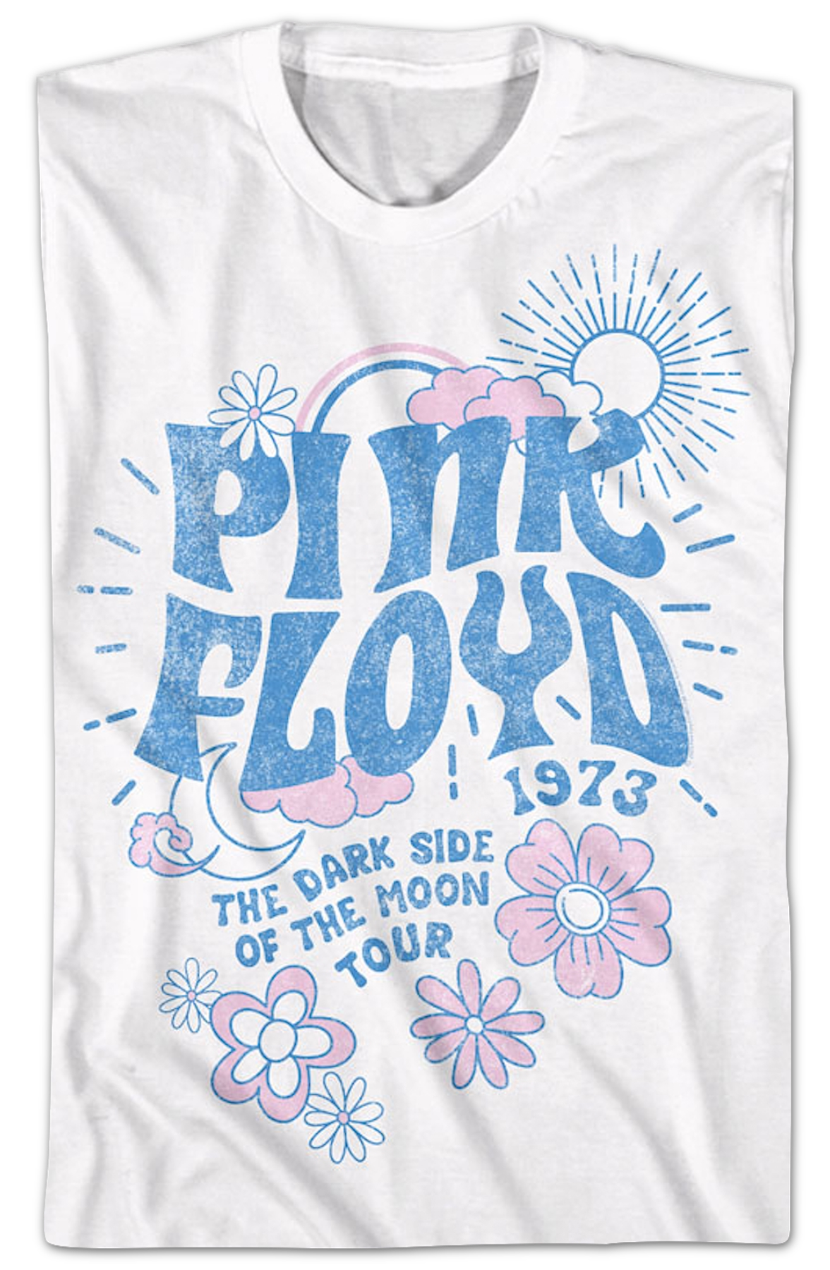 Dark Side of the Moon Flowers Pink Floyd T-Shirt