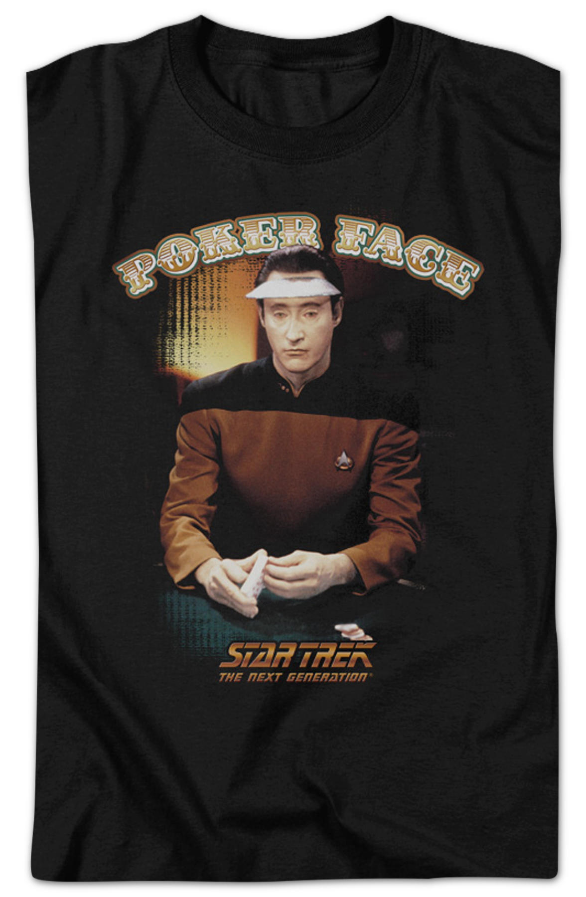 Data's Poker Face Star Trek The Next Generation T-Shirt