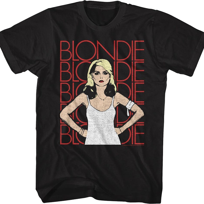 Debbie Harry And Repeating Band Name Blondie T-Shirt