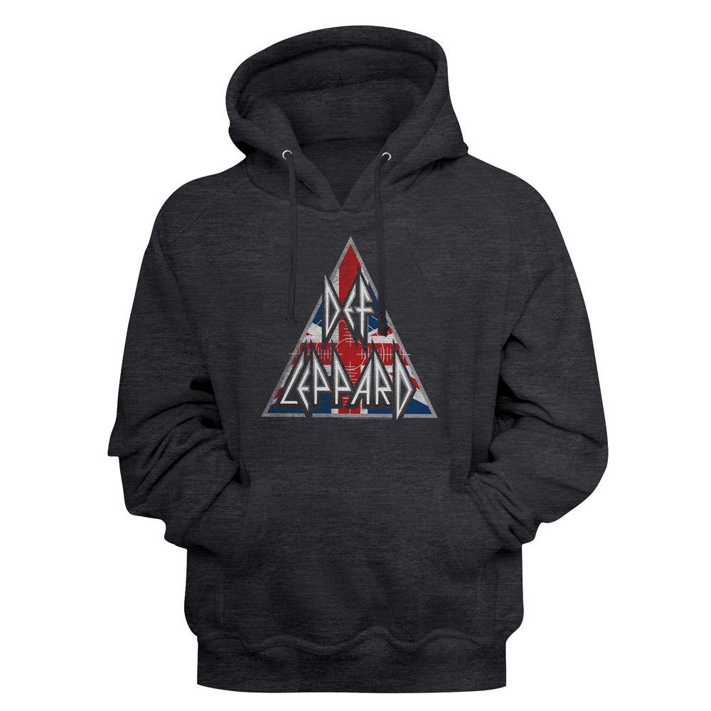 Def Leppard UK Logo Grey Pullover Hoodie