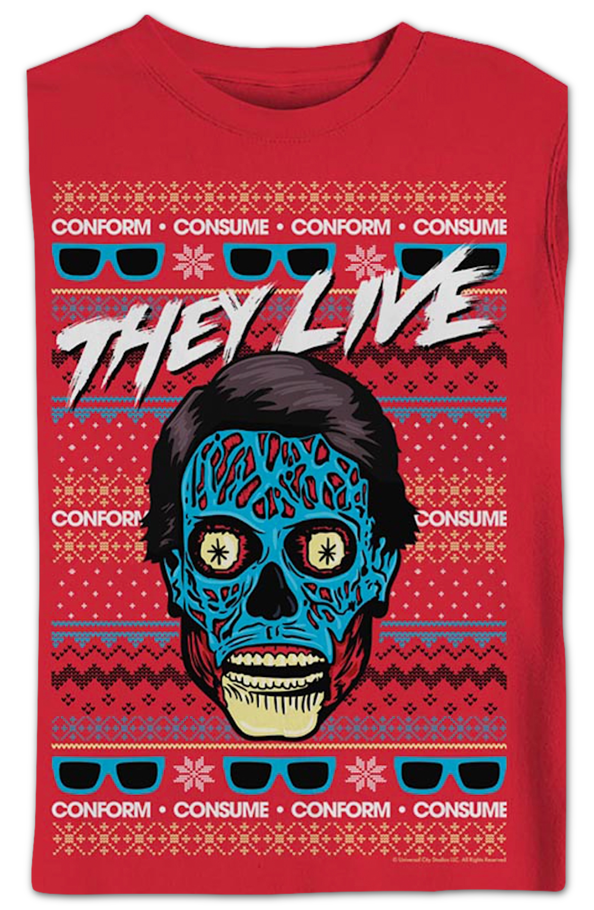 Faux Ugly Christmas Sweater They Live Sweatshirt