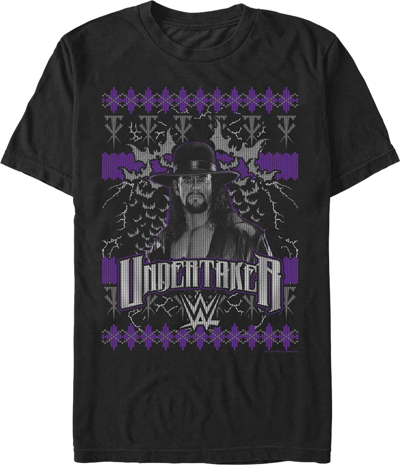 Faux Ugly Christmas Sweater Undertaker T-Shirt