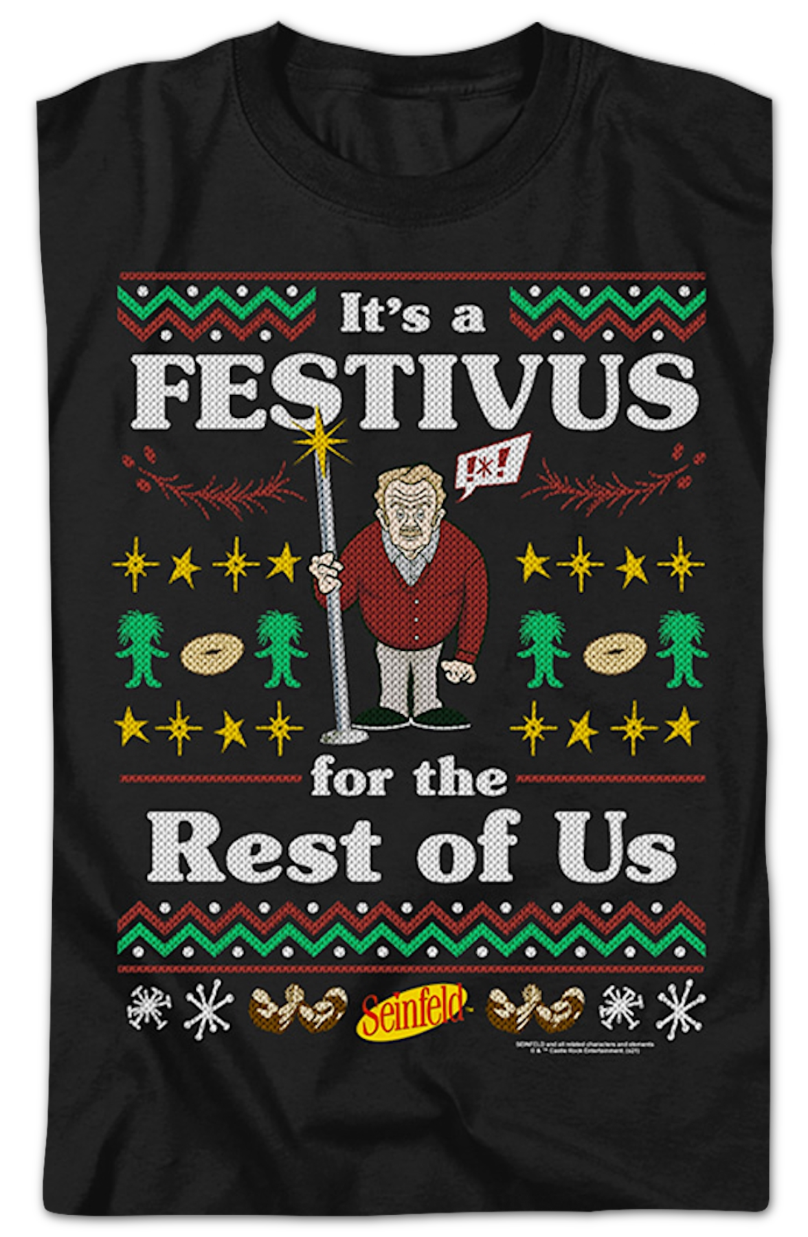 Faux Ugly Festivus Sweater Seinfeld T-Shirt