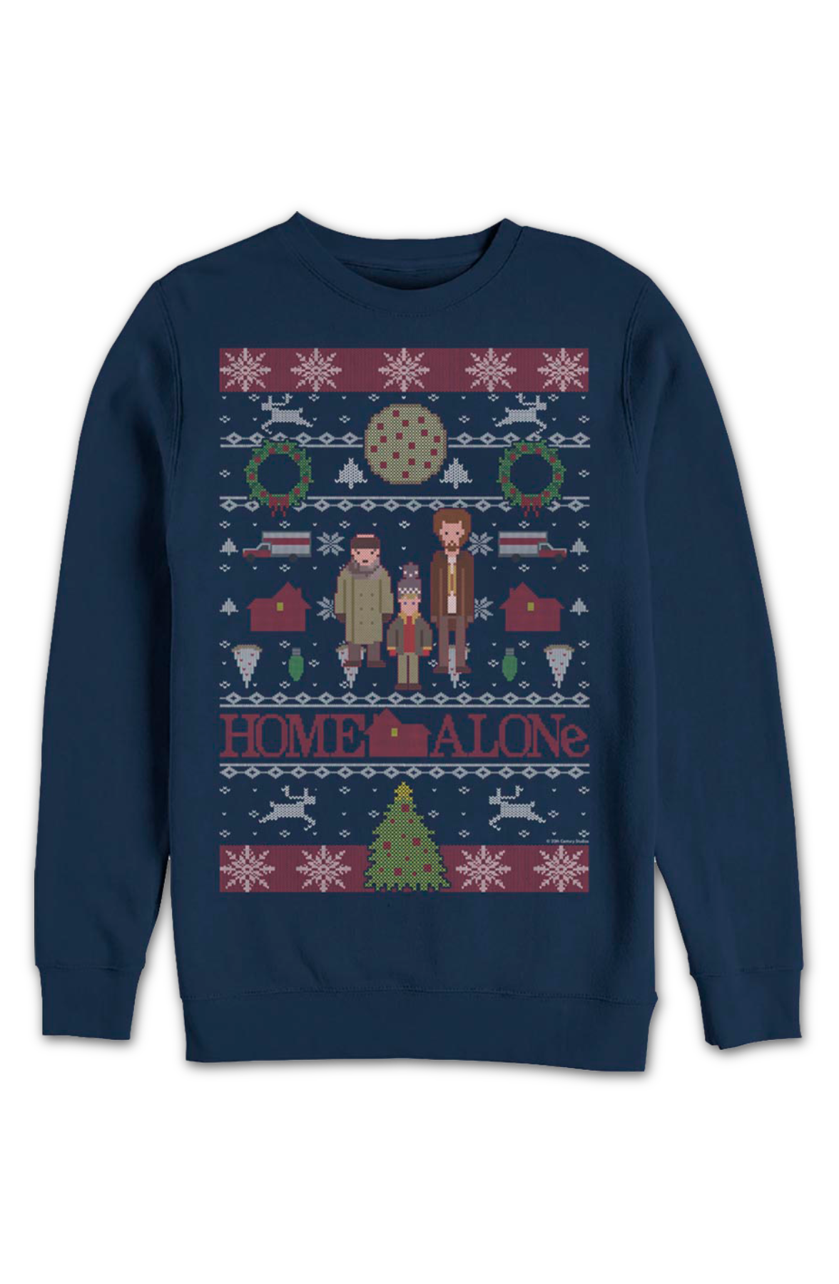 Faux Ugly Christmas Sweater Main Characters Home Alone Sweatshirt