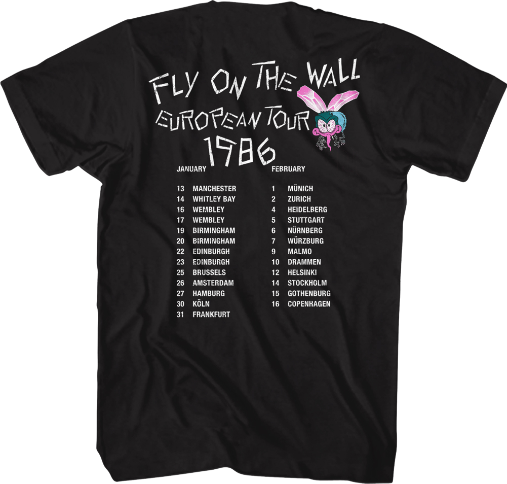 Fly On The Wall European Tour 1986 ACDC Shirt