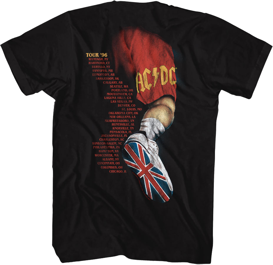 Front & Back 1996 Tour ACDC Shirt