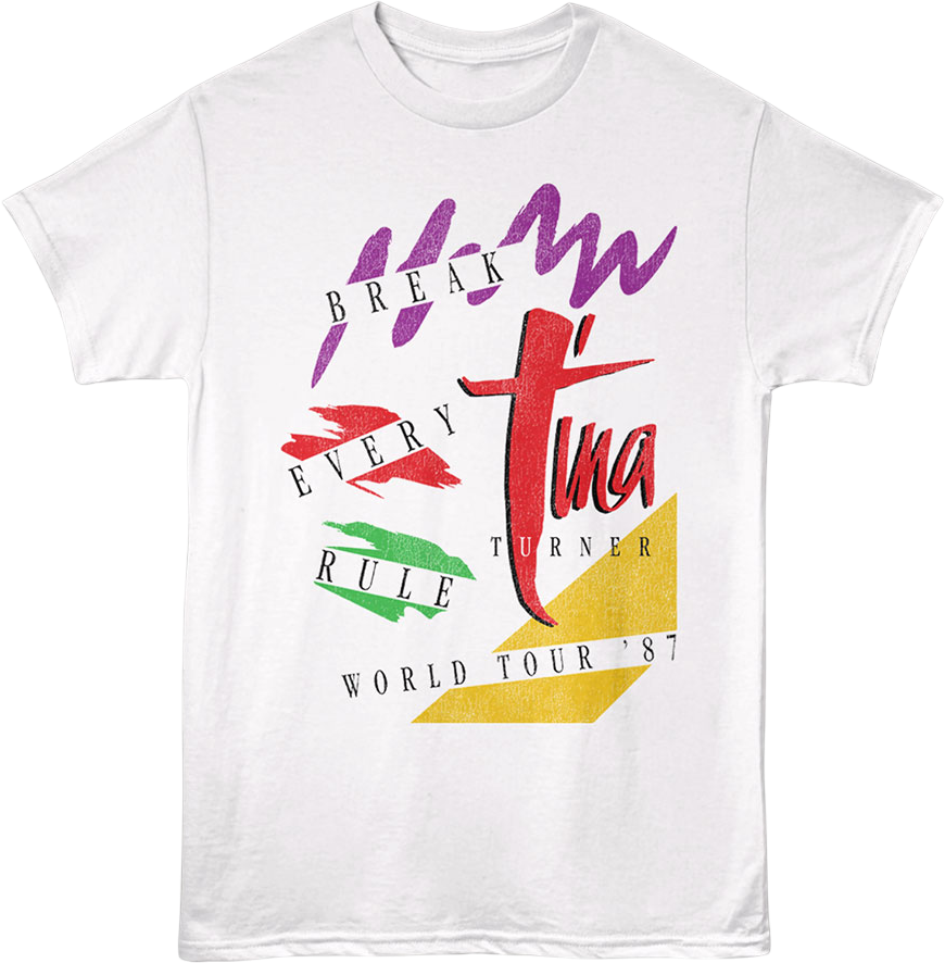 Front & Back Break Every Rule World Tour '87 Tina Turner T-Shirt