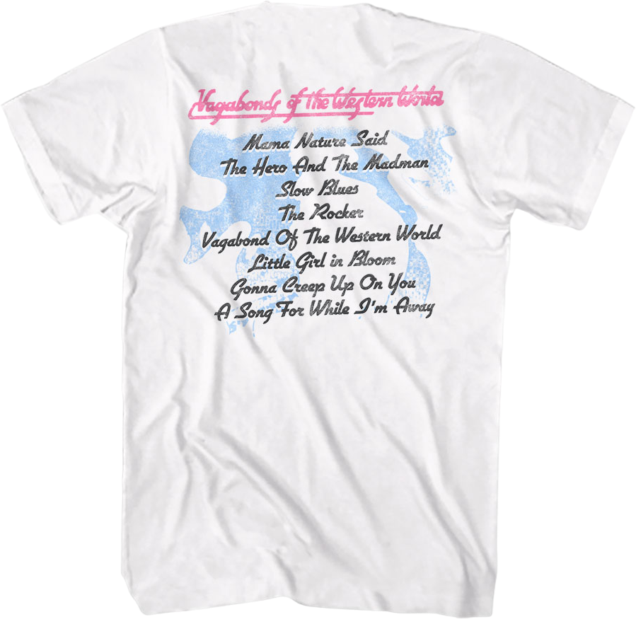 Front & Back Vagabonds of the Western World Thin Lizzy T-Shirt
