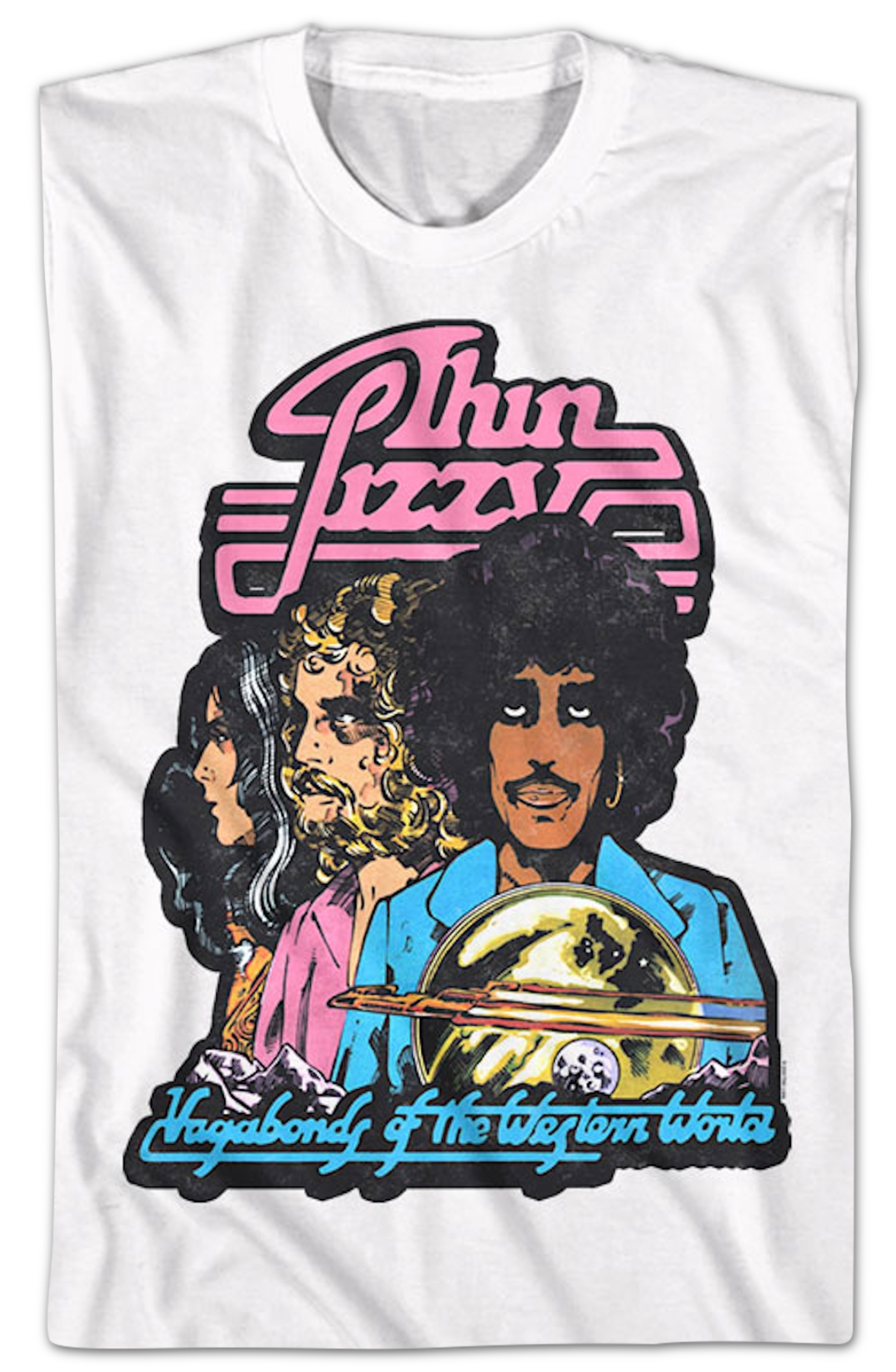 Front & Back Vagabonds of the Western World Thin Lizzy T-Shirt