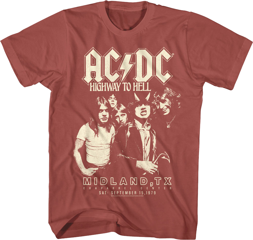 Highway To Hell Chaparrel Center ACDC T-Shirt