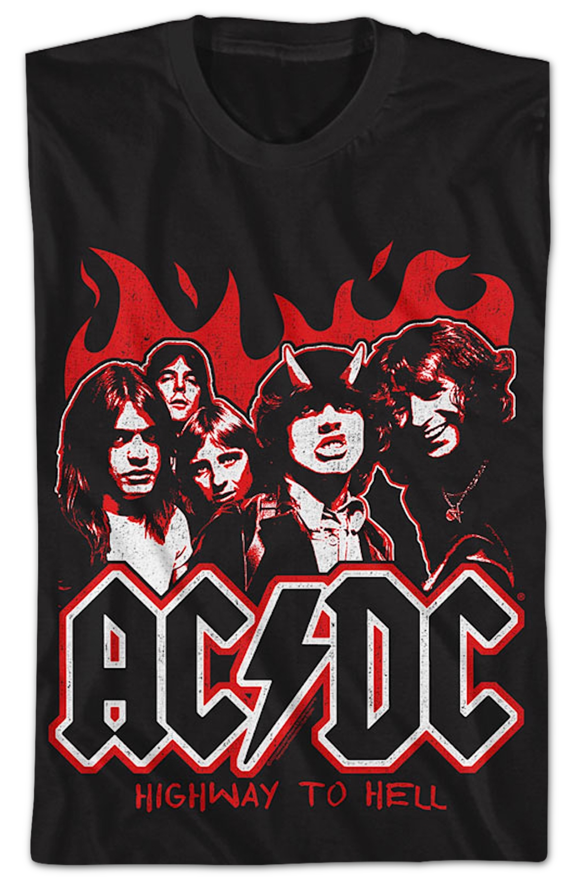 Highway To Hell Flames ACDC Shirt