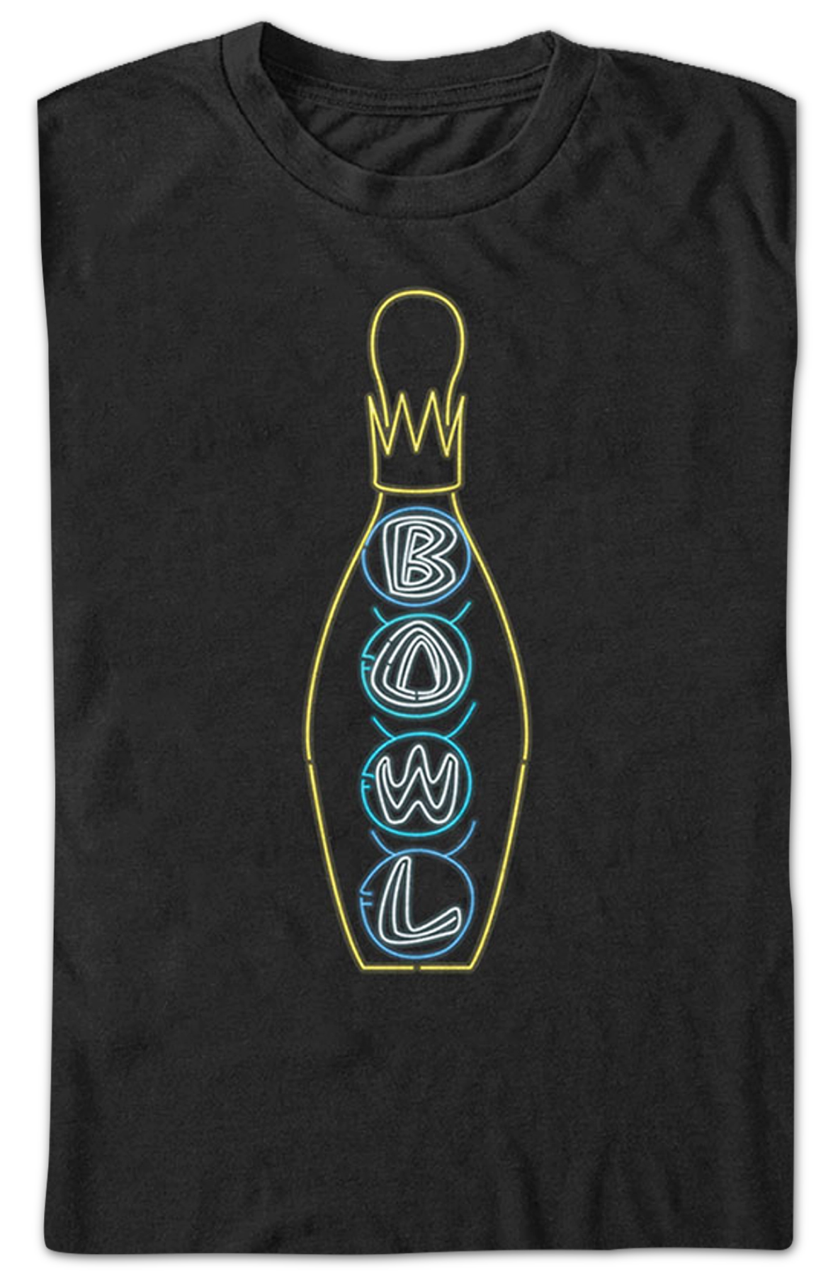 Hollywood Star Lanes Neon Bowling Pin Big Lebowski T-Shirt