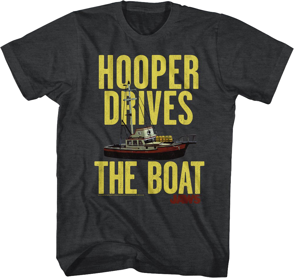 Hooper Drives The Boat Jaws T-Shirt