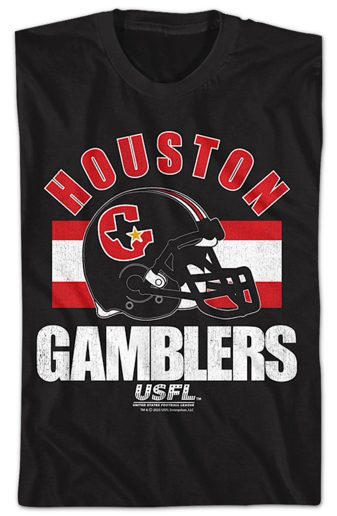 Houston Gamblers Helmet USFL T-Shirt