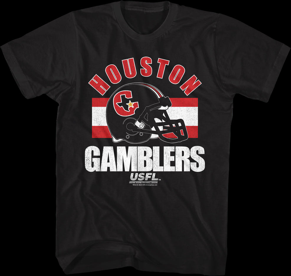 Houston Gamblers Helmet USFL T-Shirt