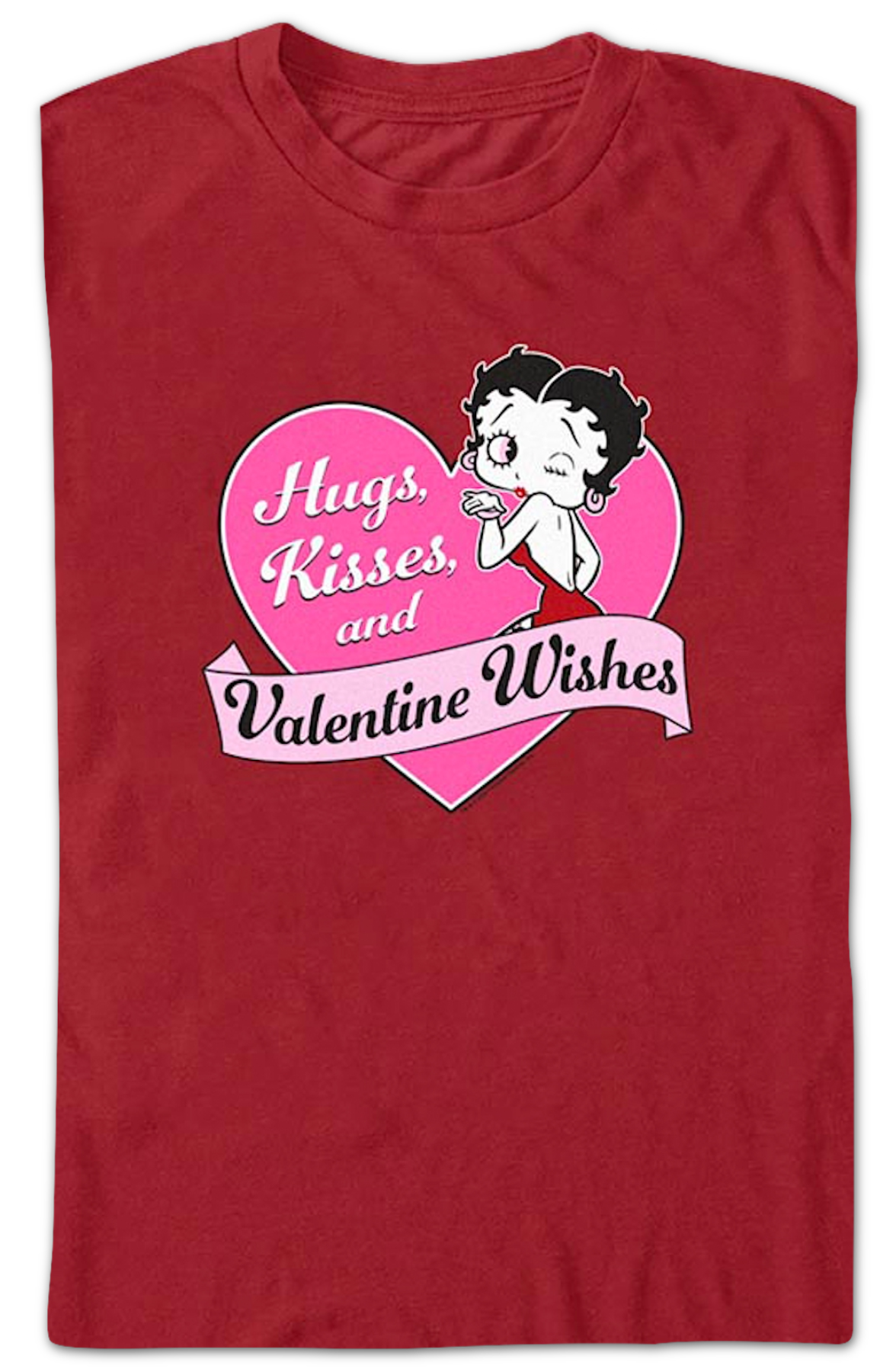 Hugs, Kisses, and Valentine Wishes Betty Boop T-Shirt