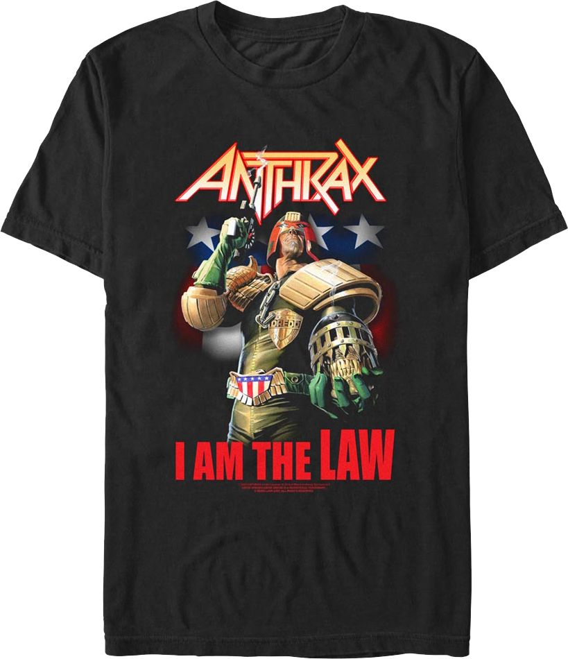 I Am The Law Judge Dredd Anthrax T-Shirt