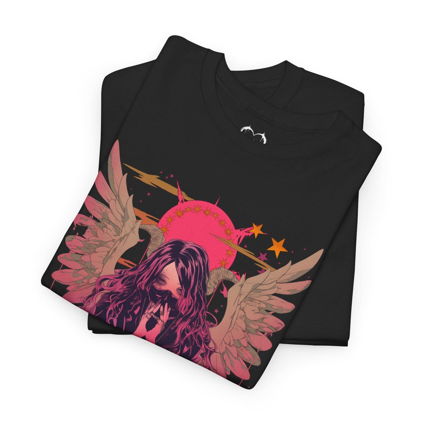 Gothic Angel Anime TShirt | Heavy Metal Tshirt | Graphic Tee | Unisex Tee | Streetwear Clothing | Black and White Tee | Japanese Art | Emo