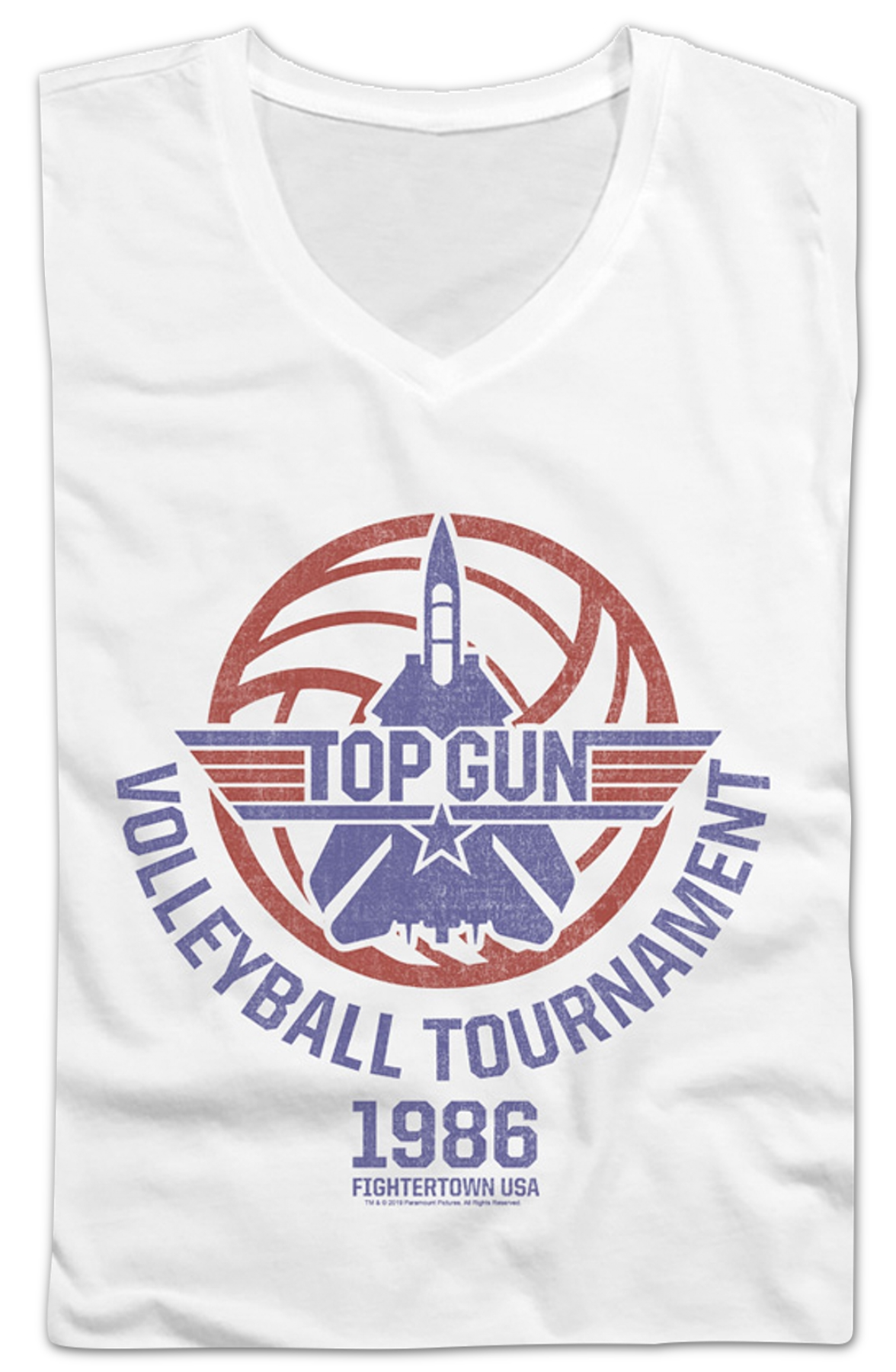 Ladies Volleyball Tournament Top Gun V-Neck Shirt