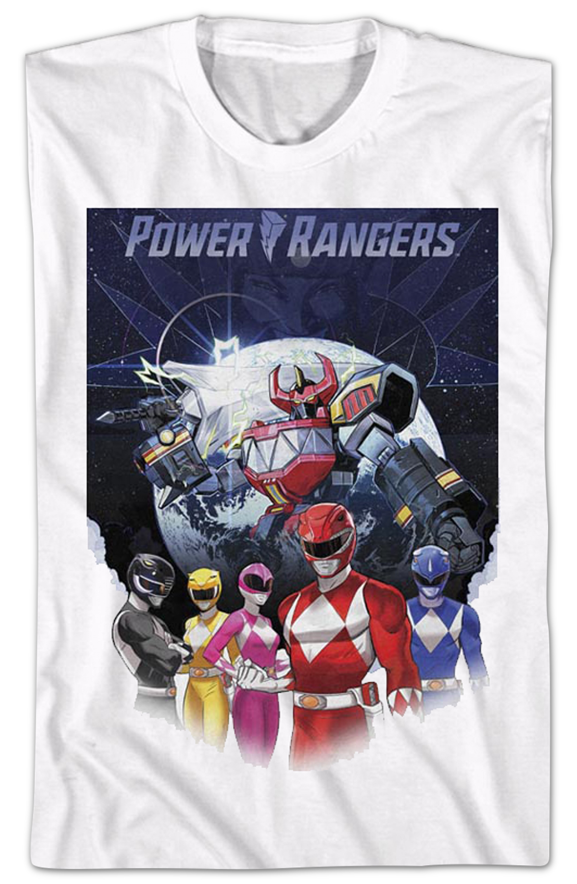 Megazord Poster Mighty Morphin Power Rangers T-Shirt