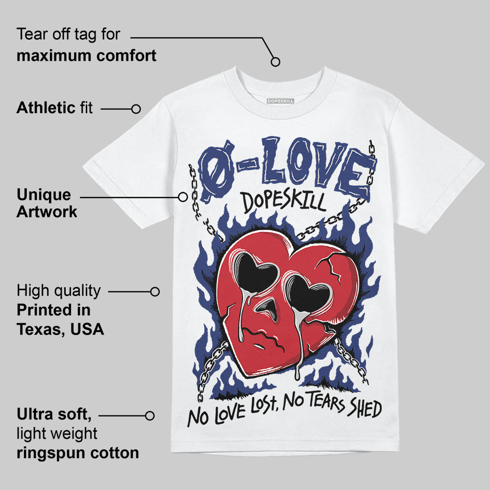 Rare Air Deep Royal Blue 1s DopeSkill T-Shirt Crying Heart Graphic