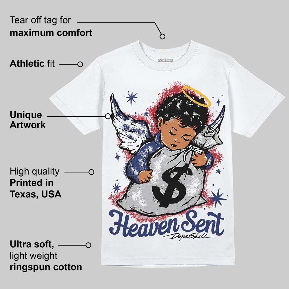 Rare Air Deep Royal Blue 1s DopeSkill T-Shirt Heaven Sent Graphic