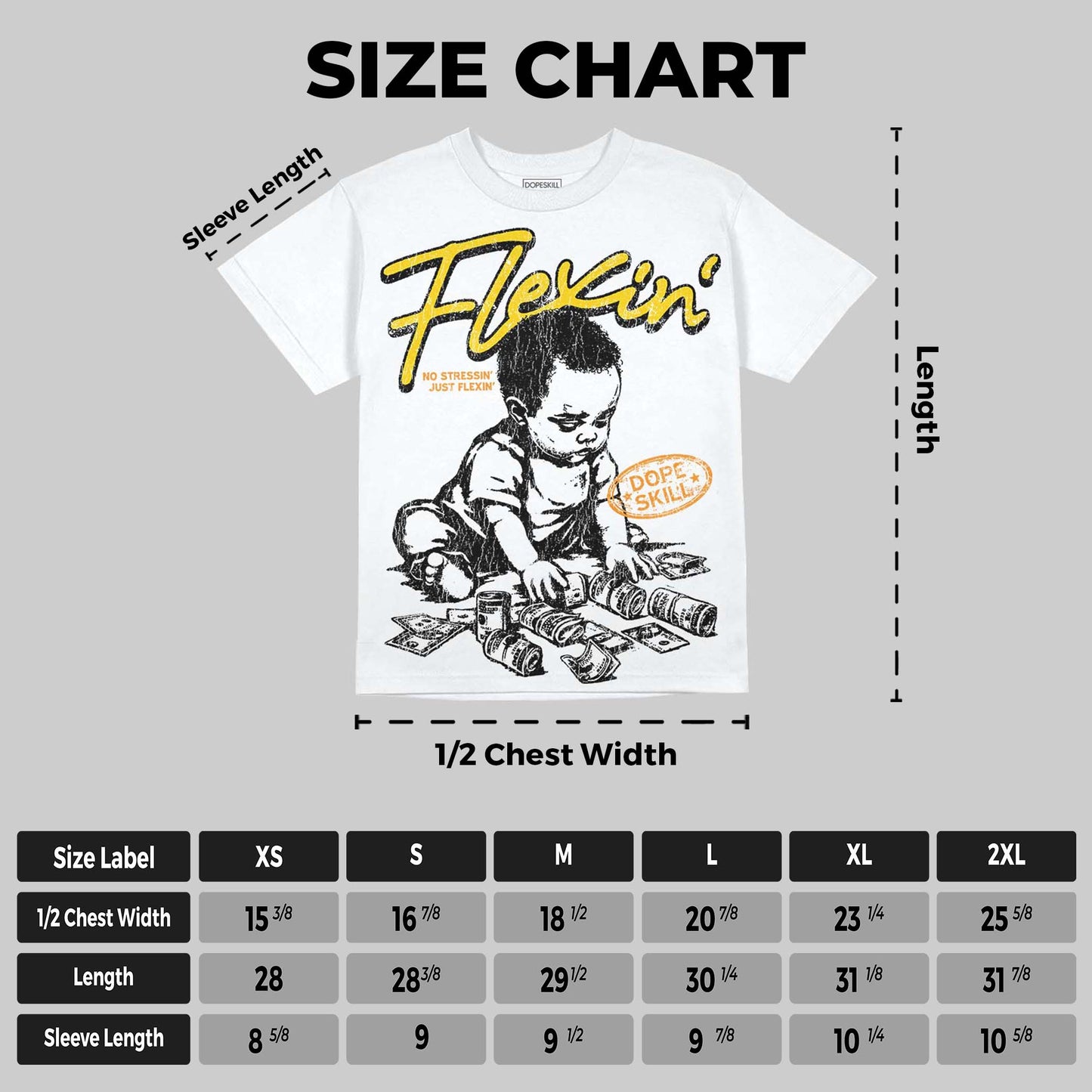 Yellow Ochre 6s DopeSkill Oversize Print T-Shirt Flexin' Graphic