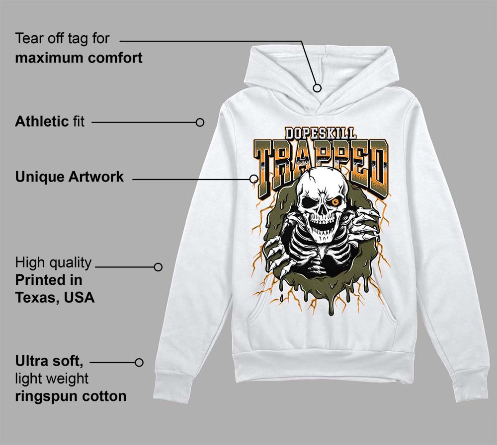 Olive 5s DopeSkill Hoodie Sweatshirt Trapped Halloween Graphic