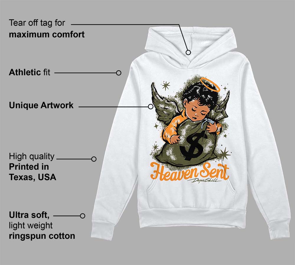 Olive 5s DopeSkill Hoodie Sweatshirt Heaven Sent Graphic