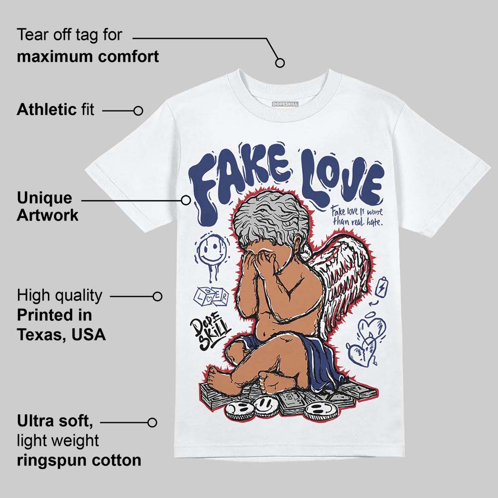 Rare Air Deep Royal Blue 1s DopeSkill T-Shirt False Love Graphic