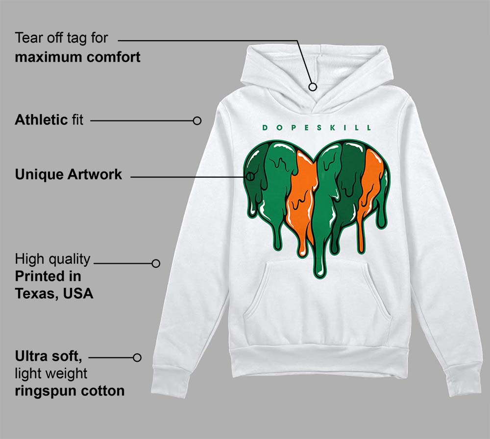 Green Collection DopeSkill Hoodie Sweatshirt Slime Drip Heart Graphic