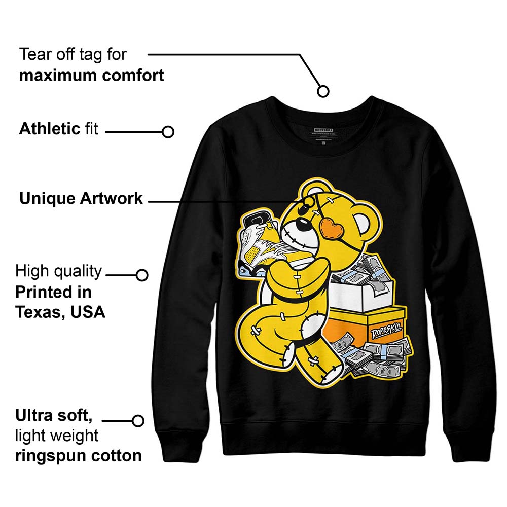 Yellow Ochre 6s DopeSkill Sweatshirt Bear Steals Sneaker Graphic