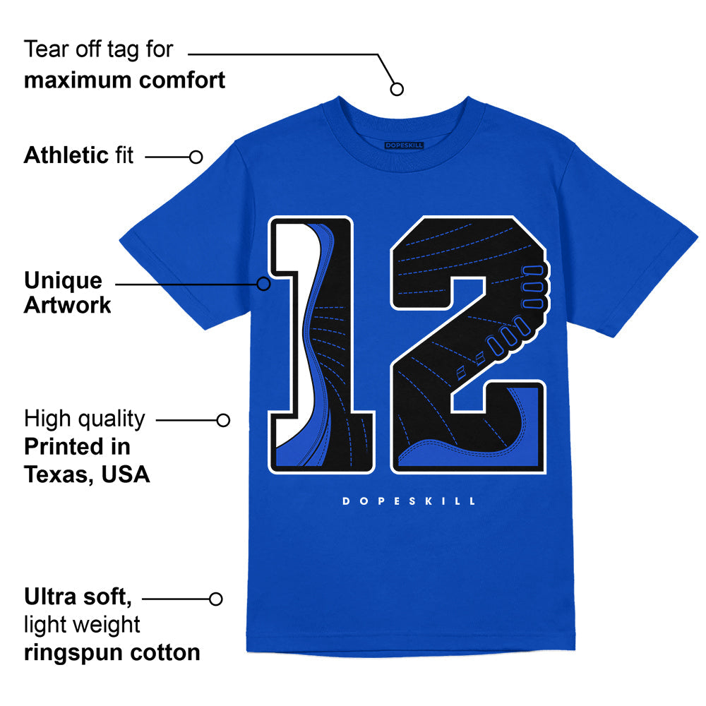 Hyper Royal 12s DopeSkill Hyper Royal T-shirt No.12 Graphic