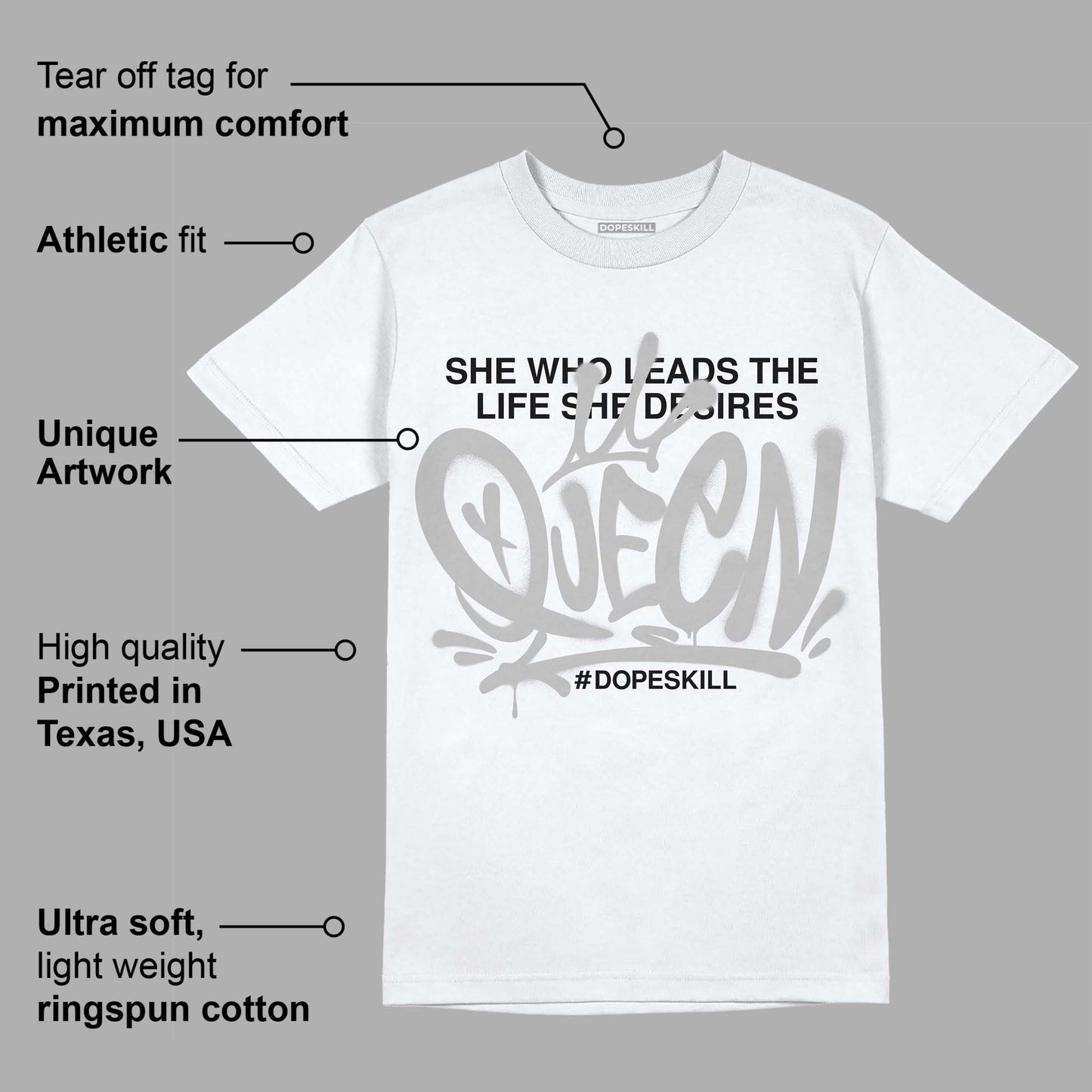 Off Noir 3s DopeSkill T-Shirt Queen Graphic
