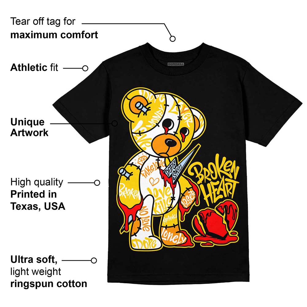 Yellow Ochre 6s DopeSkill T-Shirt Broken Heart Graphic