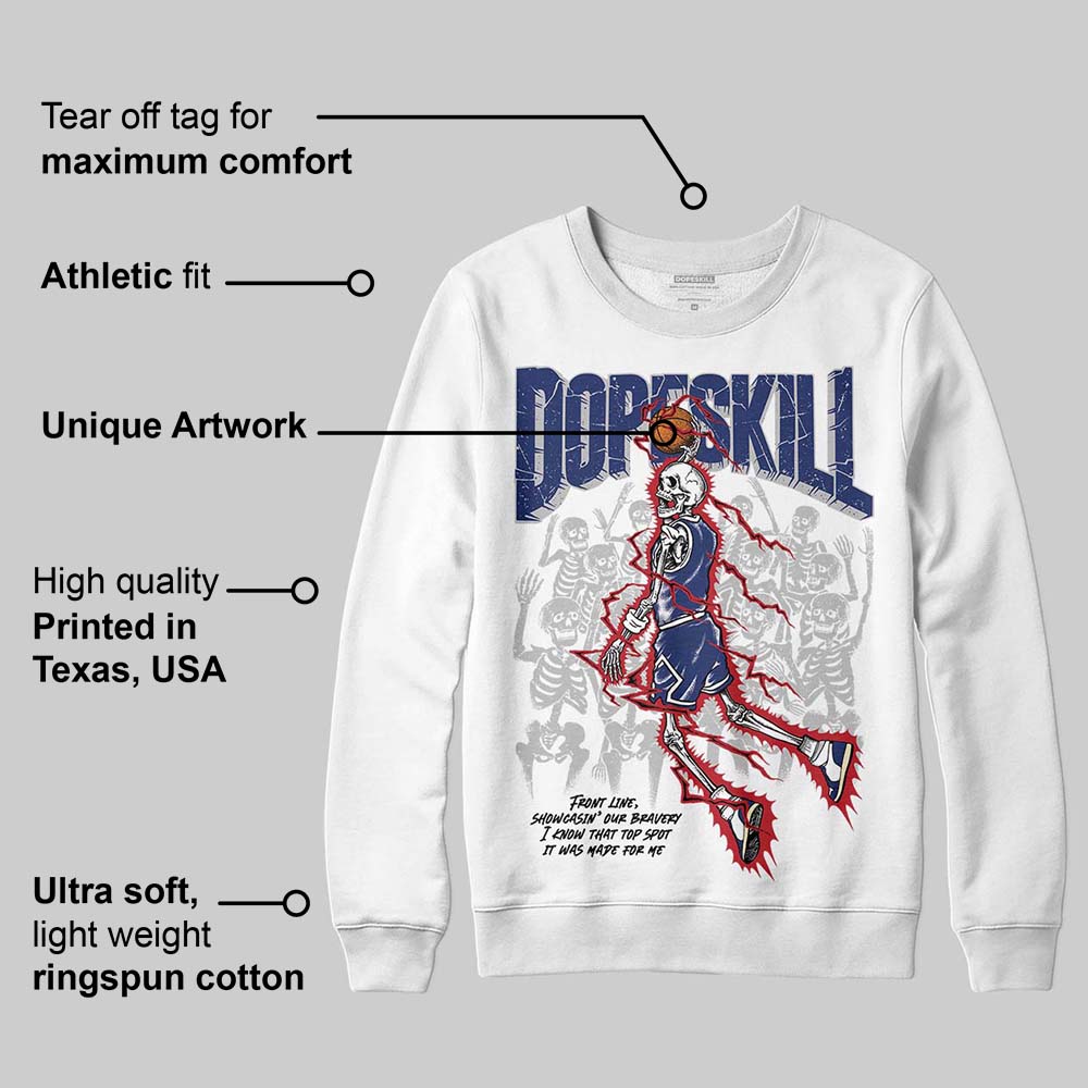 Rare Air Deep Royal Blue 1s DopeSkill Sweatshirt Thunder Dunk Graphic