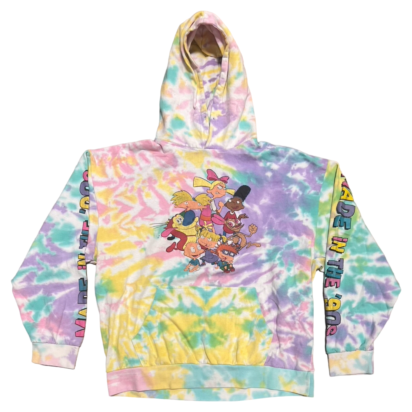 Nickelodeon Character "From the 90's" Tie Dye Hoodie (L/XL)