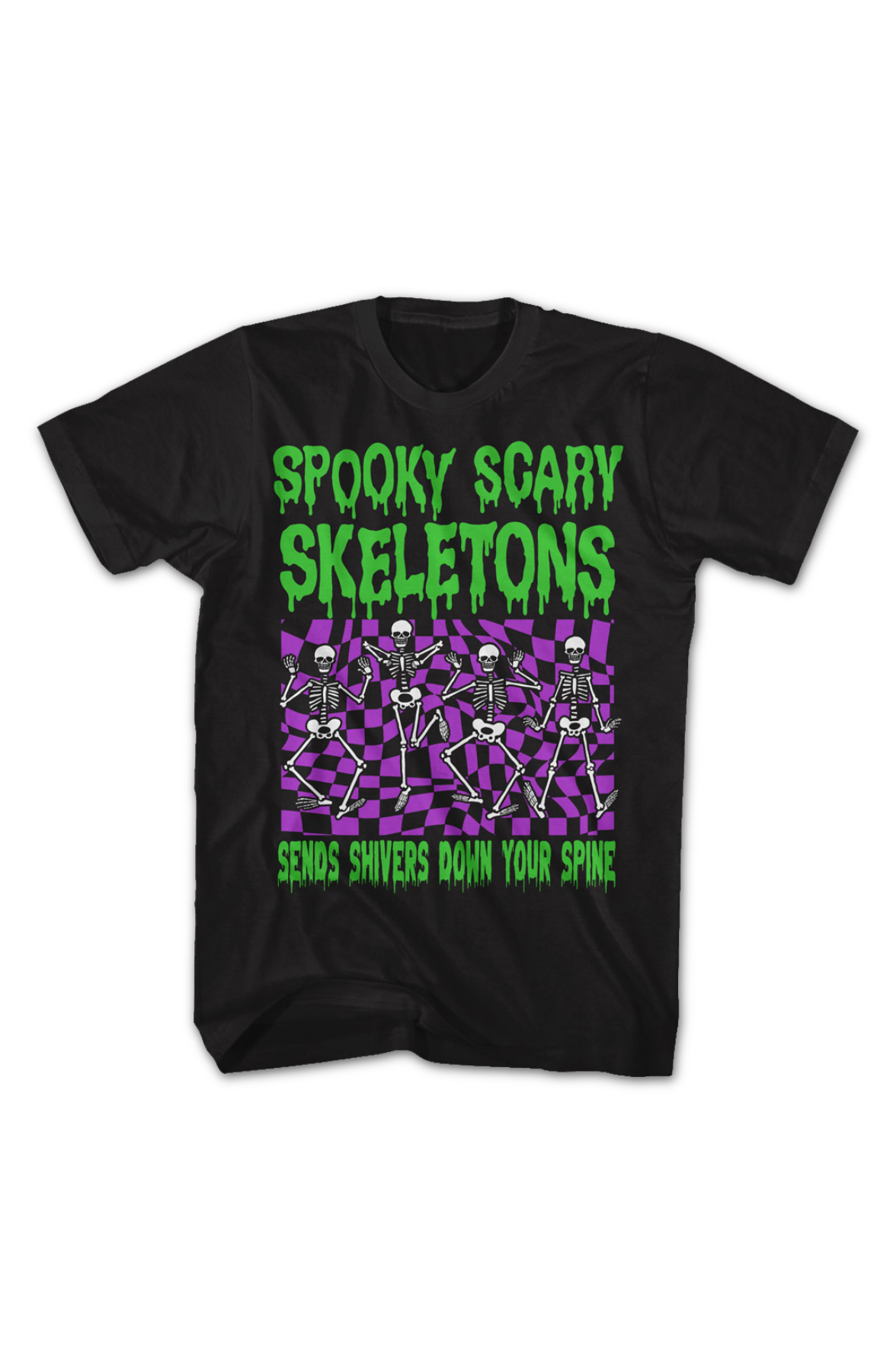 Sends Shivers Down Your Spine Spooky Scary Skeletons T-Shirt