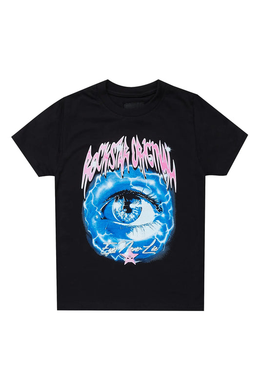 Boys Pello Black Graphic T-Shirt