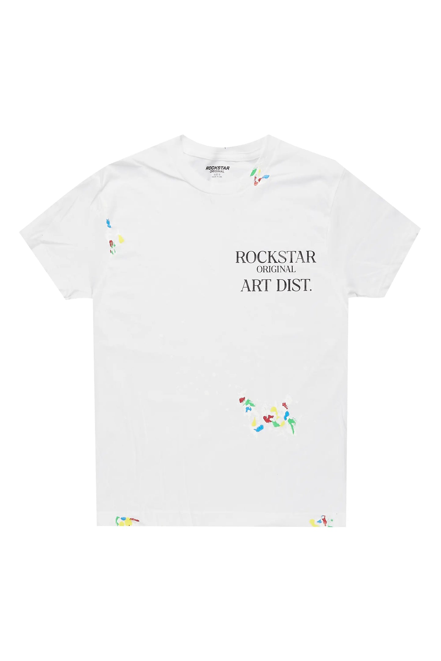 Boys Palmer White Graphic T-Shirt Style001