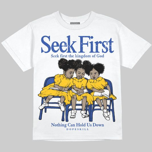 Royal Blue Collection DopeSkill Oversize Print T-Shirt New Seek First Graphic