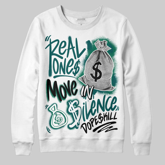 Gel 1130 White Dark Neptune DopeSkill Sweatshirt Real Ones Move In Silence Graphic