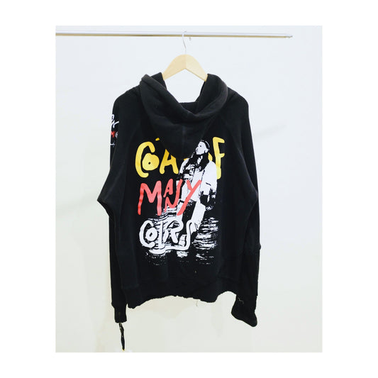 BLACK FRAGMENT HOODIE - Greg Lauren X Brandon Lake Style001
