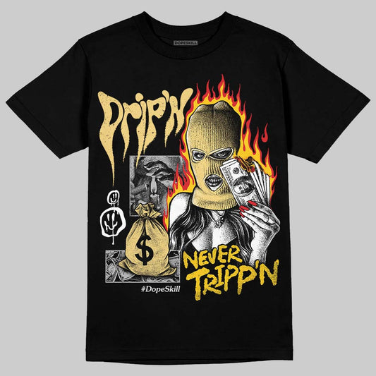 Quai 54 x Tour Yellow Black 1s DopeSkill T-Shirt Drip'n Never Tripp'n Graphic