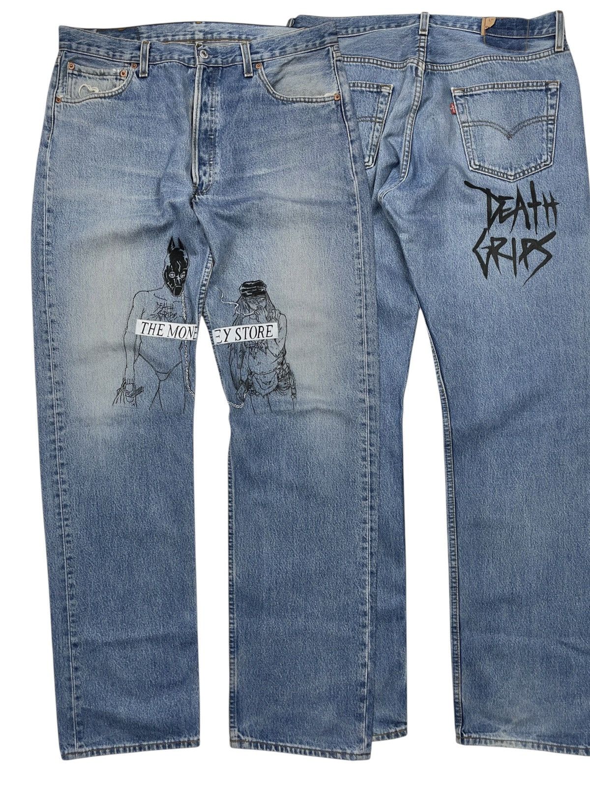 Grips Death Grips Custom Made Jeans On Vintage Levi S 501