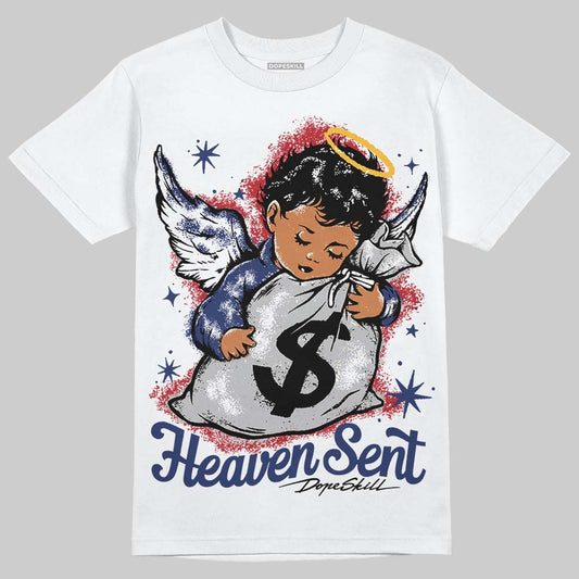 Rare Air Deep Royal Blue 1s DopeSkill T-Shirt Heaven Sent Graphic