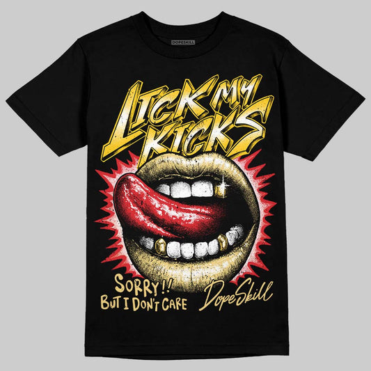 Quai 54 x Tour Yellow Black 1s DopeSkill T-Shirt Lick My Kicks Graphic