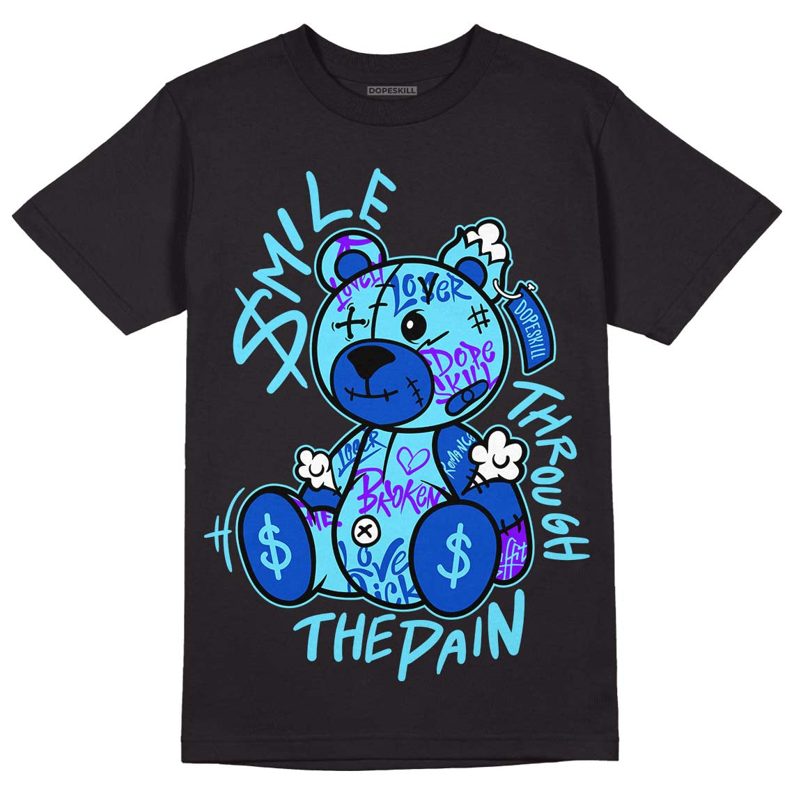 SB Dunk Argon DopeSkill T-Shirt Smile Through The Pain Graphic