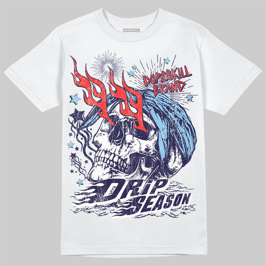 University Blue Collection DopeSkill T-Shirt Drip Season Graphic