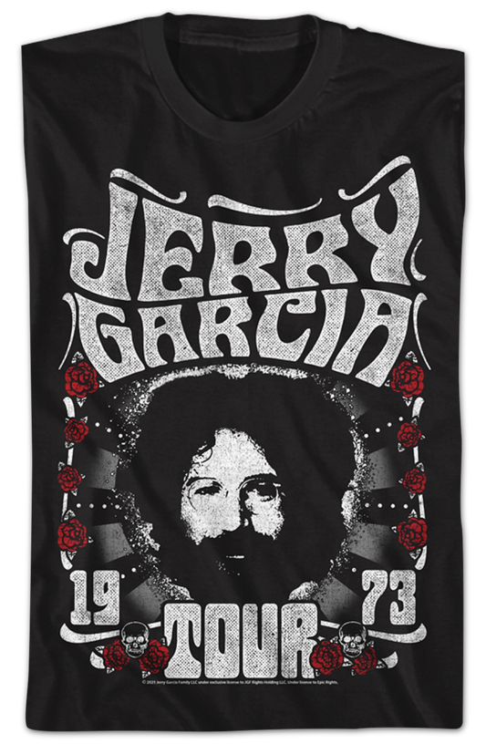 Black 1973 Tour Jerry Garcia T-Shirt